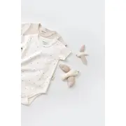 Set 2 body-uri bebe unisex -100% bumbac organic - Ecru cu buline, Baby Cosy (Marime: 6-9 luni) JEMBC-CSY5754-6
