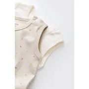 Set 2 body-uri fara maneci bebe unisex -100% bumbac organic - Crem cu buline, Baby Cosy (Marime: 12-18 Luni) JEMBC-CSY5704-12