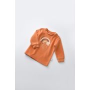 Set Curcubeu cu bluzita cu maneca lunga si panataloni lungi din 80%bumbac organic si 20% poliester - Portocaliu, Baby Cosy (Marime: 3-6 Luni) JEMBC-CSYK6008-3