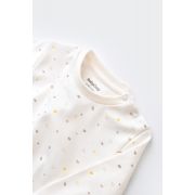 Set bluzita cu maneca lunga si panataloni lungi - bumbac organic 100% - Ecru cu buline, Baby Cosy (Marime: 18-24 Luni) JEMBC-CSY2010-18