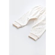 Set bluzita cu maneca lunga si panataloni lungi - bumbac organic 100% - Ecru cu buline, Baby Cosy (Marime: 18-24 Luni) JEMBC-CSY2010-18