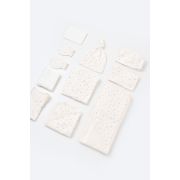 Set de 10 piese pentru nou nascut - 100% bumbac organic - Ecru cu buline, Baby Cosy JEMBC-CSY5109