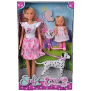Papusa simba steffi love cute walk papusa 29 cm, papusa 12 cm, 2 figurine si accesorii hubs105733605