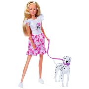 Papusa simba steffi love cute walk papusa 29 cm, papusa 12 cm, 2 figurine si accesorii hubs105733605