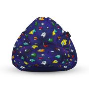 Fotoliu Units Puf Bean Bag tip para L, impermeabil, indoor/outdoor, sac interior, cu maner, 80 x 80 x 60 cm, Among Us Albastru BEANUNB-PR-L-EXT-214