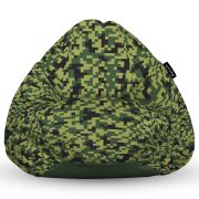 Fotoliu Units Puf Bean Bag tip para L, impermeabil, indoor/outdoor, sac interior, cu maner, 80 x 80 x 60 cm, Minecraft BEANUNB-PR-L-EXT-047