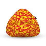 Fotoliu Units Puf Bean Bag tip para L, impermeabil, indoor/outdoor, sac interior, cu maner, 80 x 80 x 60 cm, Minecraft Foc BEANUNB-PR-L-EXT-200