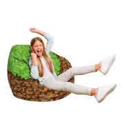 Fotoliu Units Puf Bean Bag tip para L, impermeabil, indoor/outdoor, sac interior, cu maner, 80 x 80 x 60 cm, Minecraft Iarba Pamant BEANUNB-PR-L-EXT-201