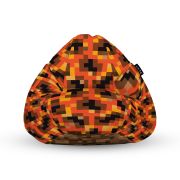Fotoliu Units Puf Bean Bag tip para L, impermeabil, indoor/outdoor, sac interior, cu maner, 80 x 80 x 60 cm, Minecraft Magma BEANUNB-PR-L-EXT-202