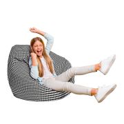 Fotoliu Units Puf Bean Bag tip para L, impermeabil, indoor/outdoor, sac interior, cu maner, 80 x 80 x 60 cm, Scandinavian, Black BEANUNB-PR-L-EXT-158