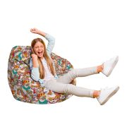Fotoliu Units Puf Bean Bag tip para L, impermeabil, indoor/outdoor, sac interior, cu maner, 80 x 80 x 60 cm, caini hipster BEANUNB-PR-L-EXT-150