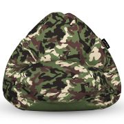 Fotoliu Units Puf Bean Bag tip para L, impermeabil, indoor/outdoor, sac interior, cu maner, 80 x 80 x 60 cm, camuflaj armata BEANUNB-PR-L-EXT-043