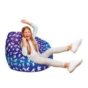 Fotoliu Units Puf Bean Bag tip para L, impermeabil, indoor/outdoor, sac interior, cu maner, 80 x 80 x 60 cm, fortnite BEANUNB-PR-L-EXT-129