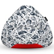 Fotoliu Units Puf Bean Bag tip para L, impermeabil, indoor/outdoor, sac interior, cu maner, 80 x 80 x 60 cm, game over BEANUNB-PR-L-EXT-121