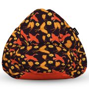 Fotoliu Units Puf Bean Bag tip para L, impermeabil, indoor/outdoor, sac interior, cu maner, 80 x 80 x 60 cm, gaste si fluturi BEANUNB-PR-L-EXT-114