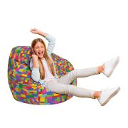 Fotoliu Units Puf Bean Bag tip para L, impermeabil, indoor/outdoor, sac interior, cu maner, 80 x 80 x 60 cm, lego tetris BEANUNB-PR-L-EXT-034