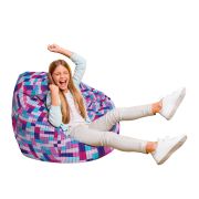 Fotoliu Units Puf Bean Bag tip para L, impermeabil, indoor/outdoor, sac interior, cu maner, 80 x 80 x 60 cm, lego tetris mov BEANUNB-PR-L-EXT-070