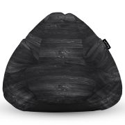 Fotoliu Units Puf Bean Bag tip para L, impermeabil, indoor/outdoor, sac interior, cu maner, 80 x 80 x 60 cm, lemn negru BEANUNB-PR-L-EXT-004
