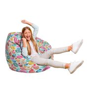 Fotoliu Units Puf Bean Bag tip para L, impermeabil, indoor/outdoor, sac interior, cu maner, 80 x 80 x 60 cm, macarons BEANUNB-PR-L-EXT-056