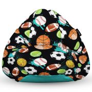 Fotoliu Units Puf Bean Bag tip para L, impermeabil, indoor/outdoor, sac interior, cu maner, 80 x 80 x 60 cm, mingi BEANUNB-PR-L-EXT-087