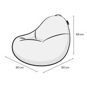Fotoliu Units Puf Bean Bag tip para L, impermeabil, indoor/outdoor, sac interior, cu maner, 80 x 80 x 60 cm, mingi BEANUNB-PR-L-EXT-087