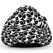 Fotoliu Units Puf Bean Bag tip para L, impermeabil, indoor/outdoor, sac interior, cu maner, 80 x 80 x 60 cm, panda pack BEANUNB-PR-L-EXT-142