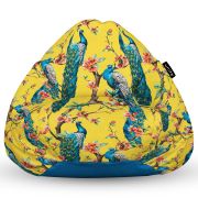 Fotoliu Units Puf Bean Bag tip para L, impermeabil, indoor/outdoor, sac interior, cu maner, 80 x 80 x 60 cm, pauni BEANUNB-PR-L-EXT-113