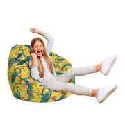 Fotoliu Units Puf Bean Bag tip para L, impermeabil, indoor/outdoor, sac interior, cu maner, 80 x 80 x 60 cm, pauni BEANUNB-PR-L-EXT-113