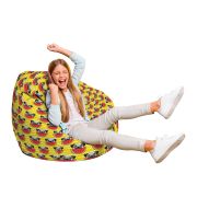 Fotoliu Units Puf Bean Bag tip para L, impermeabil, indoor/outdoor, sac interior, cu maner, 80 x 80 x 60 cm, pugs cu pepeni BEANUNB-PR-L-EXT-153