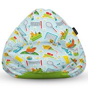 Fotoliu Units Puf Bean Bag tip para L, impermeabil, indoor/outdoor, sac interior, cu maner, 80 x 80 x 60 cm, sporturi in aer liber BEANUNB-PR-L-EXT-091