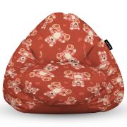 Fotoliu Units Puf Bean Bag tip para L, impermeabil, indoor/outdoor, sac interior, cu maner, 80 x 80 x 60 cm, teddy bear caramiziu BEANUNB-PR-L-EXT-143