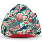 Fotoliu Units Puf Bean Bag tip para L, impermeabil, indoor/outdoor, sac interior, cu maner, 80 x 80 x 60 cm, tenis BEANUNB-PR-L-EXT-086