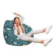 Fotoliu Units Puf Bean Bag tip para L, impermeabil, indoor/outdoor, sac interior, cu maner, 80 x 80 x 60 cm, ursi polari BEANUNB-PR-L-EXT-139