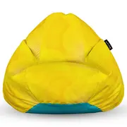 Fotoliu Units Puf Bean Bag tip para XL, impermeabil, indoor/outdoor, sac interior, cu maner, 90 x 85 x 65 cm, abstract galben BEANUNB-PR-XL-EXT-021