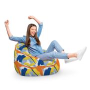 Fotoliu Units Puf Bean Bag tip para XL, impermeabil, indoor/outdoor, sac interior, cu maner, 90 x 85 x 65 cm, abstract retro BEANUNB-PR-XL-EXT-012