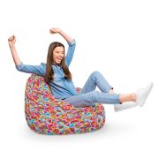 Fotoliu Units Puf Bean Bag tip para XL, impermeabil, indoor/outdoor, sac interior, cu maner, 90 x 85 x 65 cm, candy rainbows BEANUNB-PR-XL-EXT-058