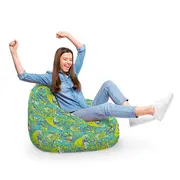 Fotoliu Units Puf Bean Bag tip para XL, impermeabil, indoor/outdoor, sac interior, cu maner, 90 x 85 x 65 cm, hippie turcoaz BEANUNB-PR-XL-EXT-065