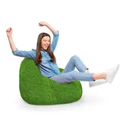 Fotoliu Units Puf Bean Bag tip para XL, impermeabil, indoor/outdoor, sac interior, cu maner, 90 x 85 x 65 cm, iarba verde BEANUNB-PR-XL-EXT-035