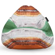 Fotoliu Units Puf Bean Bag tip para XL, impermeabil, indoor/outdoor, sac interior, cu maner, 90 x 85 x 65 cm, lemn vopsit BEANUNB-PR-XL-EXT-013