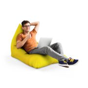 Fotoliu Units Puf Bean Bag tip Lounge, impermeabil, indoor/outdoor, sac interior, cu maner, 155 x 83 x 65 cm, abstract galben BEANUNB-LGA-L-EXT-021