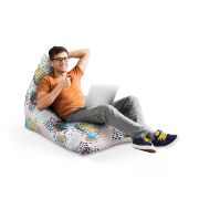 Fotoliu Units Puf Bean Bag tip Lounge, impermeabil, indoor/outdoor, sac interior, cu maner, 155 x 83 x 65 cm, frunze multicolore BEANUNB-LGA-L-EXT-050