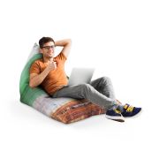 Fotoliu Units Puf Bean Bag tip Lounge, impermeabil, indoor/outdoor, sac interior, cu maner, 155 x 83 x 65 cm, lemn vopsit BEANUNB-LGA-L-EXT-013
