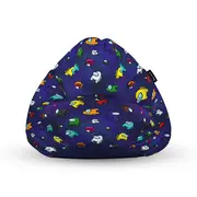 Fotoliu Units Puf Bean Bag tip para XL, impermeabil, indoor/outdoor, sac interior, cu maner, 90 x 85 x 65 cm, Among Us Albastru BEANUNB-PR-XL-EXT-214