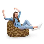 Fotoliu Units Puf Bean Bag tip para XL, impermeabil, indoor/outdoor, sac interior, cu maner, 90 x 85 x 65 cm, cute brown bear BEANUNB-PR-XL-EXT-141