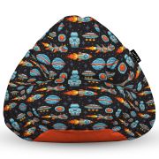 Fotoliu Units Puf Bean Bag tip para XL, impermeabil, indoor/outdoor, sac interior, cu maner, 90 x 85 x 65 cm, game space retro BEANUNB-PR-XL-EXT-124