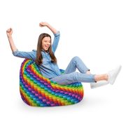 Fotoliu Units Puf Bean Bag tip para XL, impermeabil, indoor/outdoor, sac interior, cu maner, 90 x 85 x 65 cm, lego abstract BEANUNB-PR-XL-EXT-071