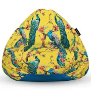 Fotoliu Units Puf Bean Bag tip para XL, impermeabil, indoor/outdoor, sac interior, cu maner, 90 x 85 x 65 cm, pauni BEANUNB-PR-XL-EXT-113