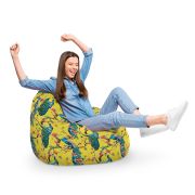 Fotoliu Units Puf Bean Bag tip para XL, impermeabil, indoor/outdoor, sac interior, cu maner, 90 x 85 x 65 cm, pauni BEANUNB-PR-XL-EXT-113