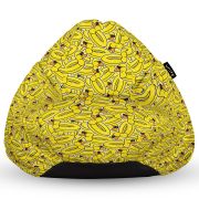 Fotoliu Units Puf Bean Bag tip para XL, impermeabil, indoor/outdoor, sac interior, cu maner, 90 x 85 x 65 cm, rate galbene cool BEANUNB-PR-XL-EXT-116