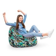 Fotoliu Units Puf Bean Bag tip para XL, impermeabil, indoor/outdoor, sac interior, cu maner, 90 x 85 x 65 cm, snowboard BEANUNB-PR-XL-EXT-094